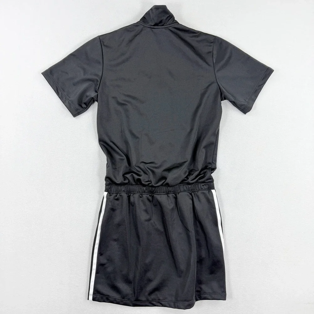 Adidas‎ Kids Firebird Dress Skirt Romper Size M Black White 3-Stripe JD3535